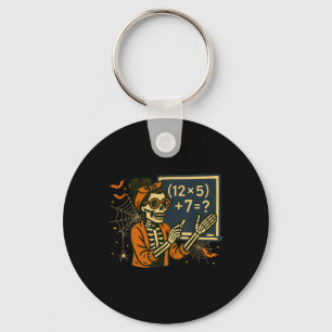 67 Teacher Halloween Skeleton Six Seven Meme Math  Keychain