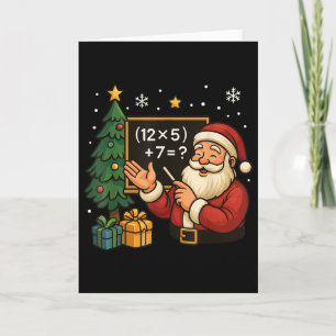 67 Teacher Santa Christmas Six Seven Meme Brainrot Card