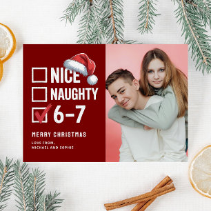 67 Teen Meme 6-7 Christmas Photo Holiday Card