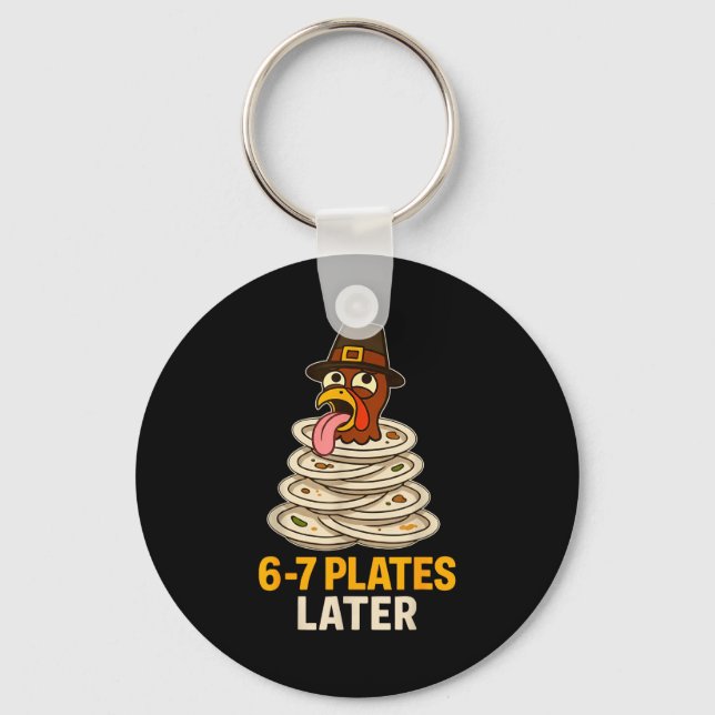 67 Thanksgiving Funny Turkey 6-7 Meme Six Seven Bo Keychain (Front)
