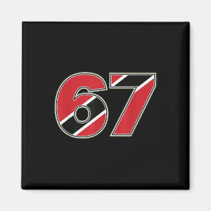 67 Trinidad Togo Flag Number Design Magnet