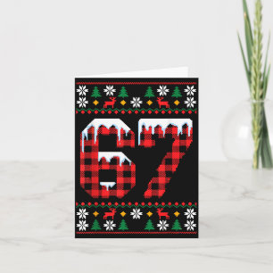 67 Ugly Christmas Flannel Brainrot Design  Card