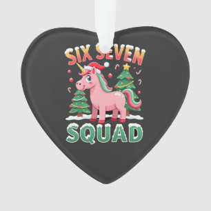 67 Unicorn Christmas Dabbing for Girls Kids 6 7 Me Ornament