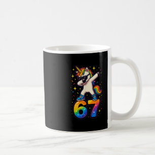 67 Unicorn Dabbing Six Seven Meme Funny Coffee Mug