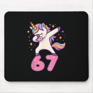 67 Unicorn For Girls Six Seven Meme Brainrot Funny Mouse Pad