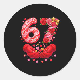67 Valentine 6 7 Meme Pajamas Holiday Gen Alpha Sl Classic Round Sticker