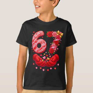 67 Valentine 6 7 Meme Pajamas Holiday Gen Alpha Sl T-Shirt