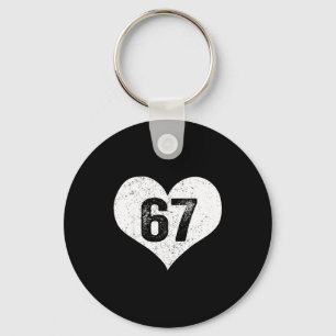 67 Valentine Funny Six Seven 6 7 Meme Gen Alpha Sl Keychain
