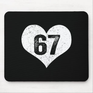 67 Valentine Funny Six Seven 6 7 Meme Gen Alpha Sl Mouse Pad