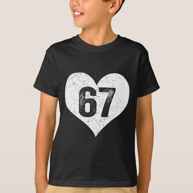 67 Valentine Funny Six Seven 6 7 Meme Gen Alpha Sl T-Shirt (Front)
