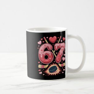 67 Valentine Hockey Heart Design Cute Ice Hockey L Coffee Mug