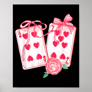 67 Valentine Mahjong Funny Six Seven Meme Coquette Poster