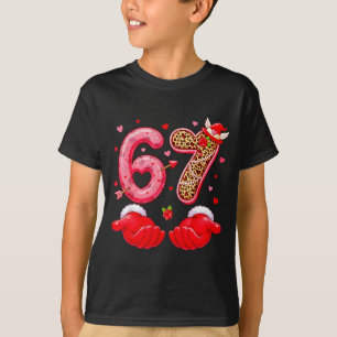 67 Valentines Hearts Six Seven Meme 6 7 Costume Wo T-Shirt