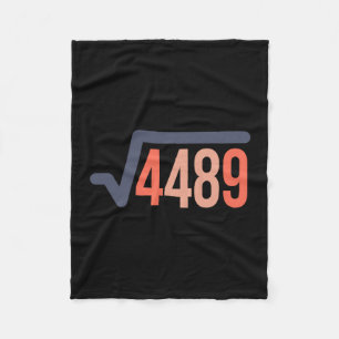 67 Vintage Funny Meme Square Root 4489 Slang Math  Fleece Blanket