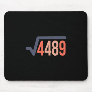 67 Vintage Funny Meme Square Root 4489 Slang Math  Mouse Pad