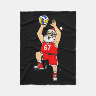 67 Volleyball Santa Six Seven Meme Christmas Srt M Fleece Blanket