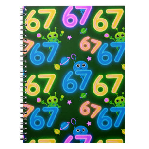 67 with Aliens Spiral Photo Notebook