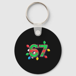 67 Xmas Lights Tacky Meme Design  Keychain