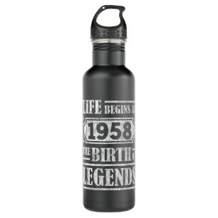 67 Year Old 1958 Birth Of Legend 67th Birthday 710 Ml Water Bottle