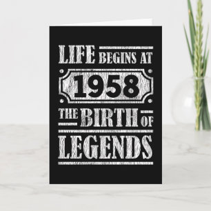 67 Year Old 1958 Birth Of Legend 67th Birthday Card