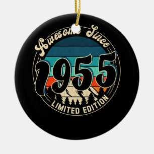 67 Year Old Vintage 67th Year Old Birthday 1955 Ceramic Ornament
