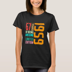 67 Years Old Bday Decorations 1959 67th Birthday T-Shirt