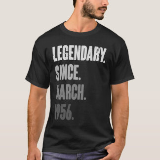 67 Years Old Vintage 1956 Birthday March 67th Deco T-Shirt