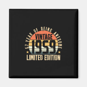 67 Years Old Vintage 1959 67th Birthday Gifts Men Magnet