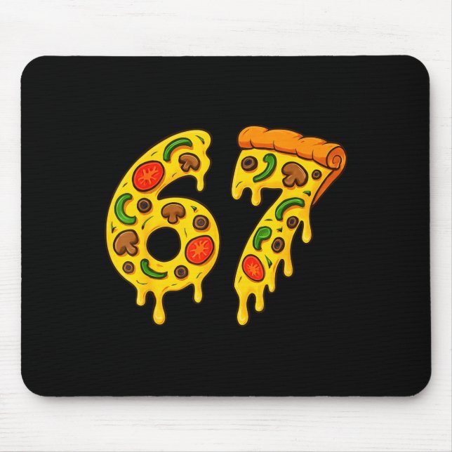 67 Zza Meme Funny Six Seven Gen Alpha Slang Kids D Mouse Pad (Front)