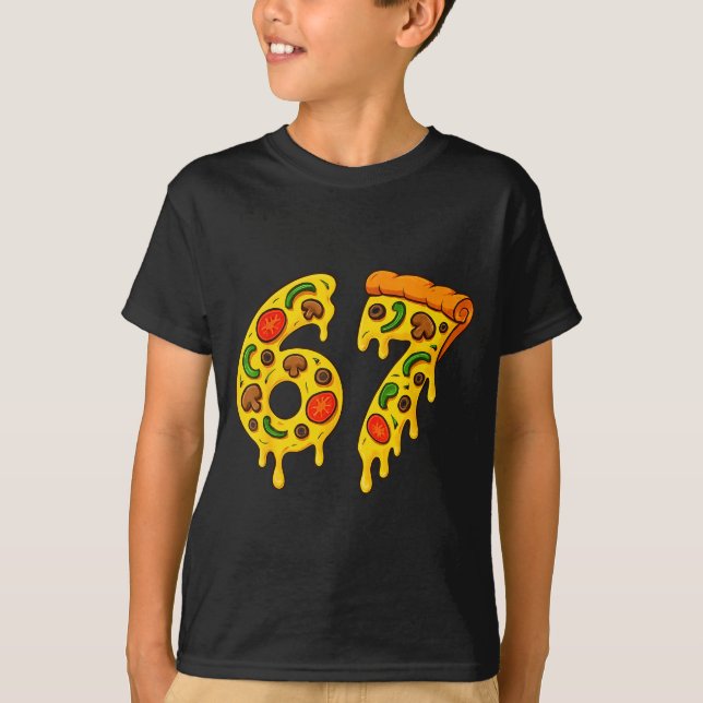 67 Zza Meme Funny Six Seven Gen Alpha Slang Kids D T-Shirt (Front)