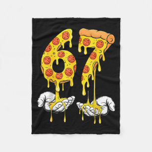 67 Zza Meme Funny Zza Lover  Fleece Blanket