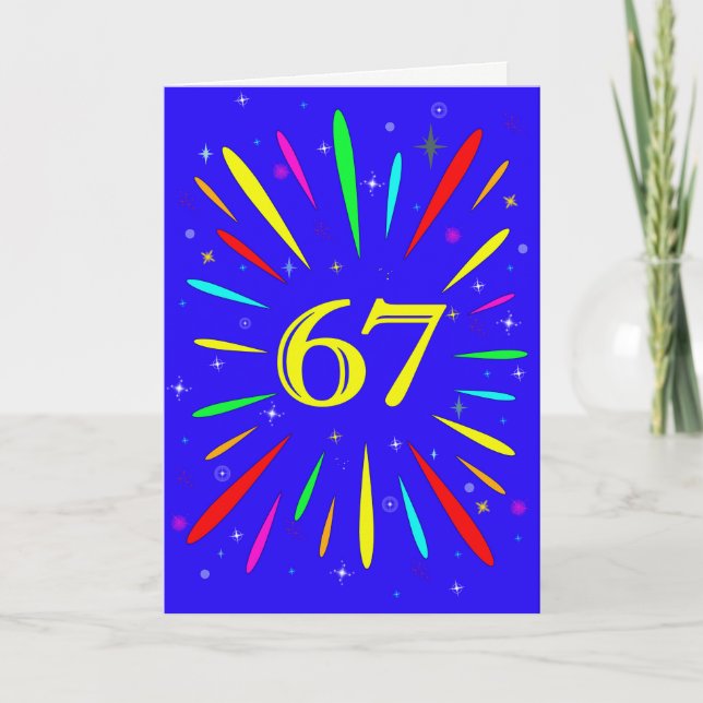67e anniversaire carte d'explosion (Devant)