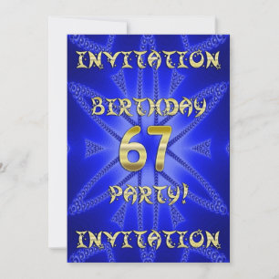 67e invitation à la fête d'anniversaire