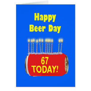 67e Jour de la bière heureux Anniversaire