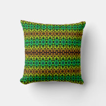 67Ebony Lime Modern African Black & Green Geometri