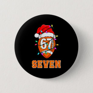 67endy Xmas Football – Six & Seven Matching Co 2 Inch Round Button