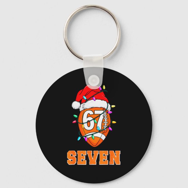 67endy Xmas Football – Six &amp; Seven Matching Co Keychain (Front)