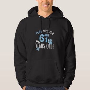 67th Birthday 67 Years Old Cat Mom Cat Lover Birth Hoodie
