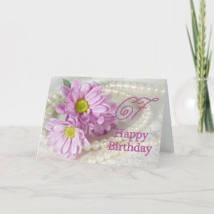 67th Birthday card with daisies