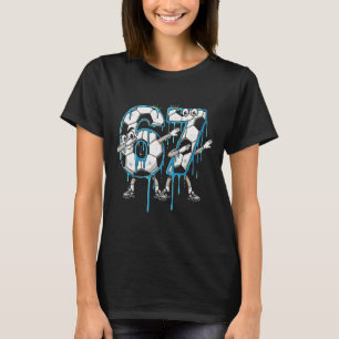 67th Birthday Drip Dabbing Soccer Ball Number 67 S T-Shirt