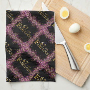 67th Birthday  Kitchen Towel