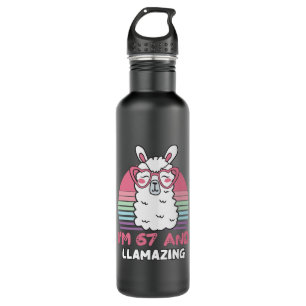 67th Birthday Llamazing Llama 67 Year Old Birthday 710 Ml Water Bottle