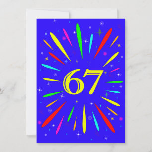 67th Birthday Party Invitation Explosion 