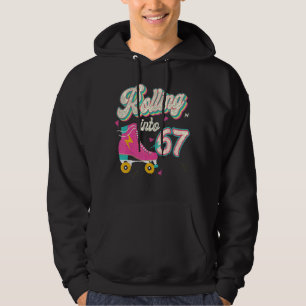 67th Birthday Roller Skates Rolling Into 67 Years Hoodie