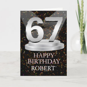 67th Birthday Spotlights Add A Name Card