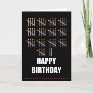 67th Birthday with Candles Card