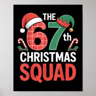 67th Christmas Squad – Cute Santa Elf Candy Canes Poster