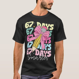 67th Day Of School 67 Days Smarter Coquette Bow Te T-Shirt