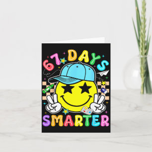 67th Day Of School 67 Days Smarter Teacher Boy Gir Card