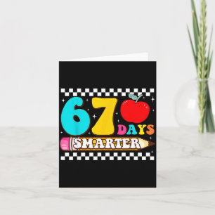 67th Day Of School 67 Days Smarter Teacher Boy Gir Card